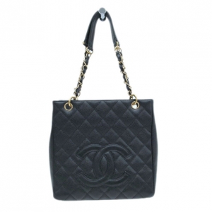 Pre Owned Chanel Black Caviar  Petit Shopping Tote PST