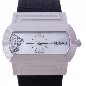 Pre Owned Versace Mother of Pearl Stainless Steel PS91990 Men's Wristwatch 40MM