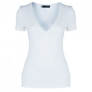 Pre Owned Dsquared2 White V-Neck Top S