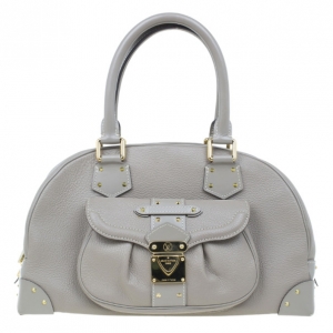 Pre Owned Louis Vuitton Grey Leather Limited Edition Suhali Le Superbe Satchel