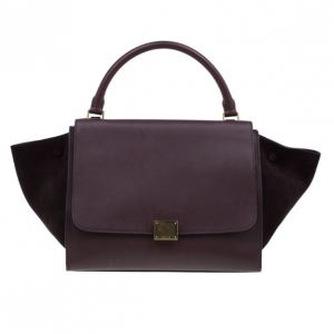 Pre Owned Celine Red Leather Mini Trapeze Bag