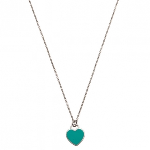 Tiffany & Co. Return to Tiffany Mini Double Heart Tag Sterling Silver Pendant Necklace