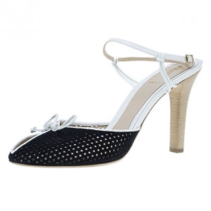 Pre Owned Fendi Black Suede Ankle Strap Sandals Size 39
