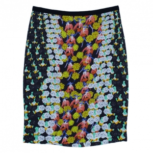 Pre Owned Peter Pilotto Erin Printed Pencil Skirt M
