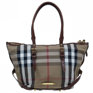 Pre Owned Burberry House Check Salisbury Tote