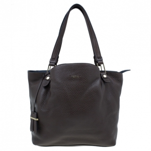 مملوكة مسبقًا Tod's Brown Leather Medium Flower Tote