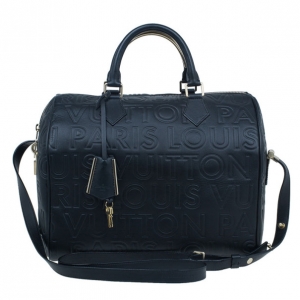 Pre Owned Louis Vuitton Black Monogram Damier Speedy Cube Bag