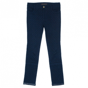 Pre Owned Louis Vuitton Blue Monogram Denim Pants S
