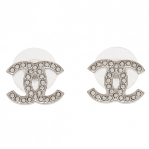 Pre Owned Chanel CC Crystal Earrings
