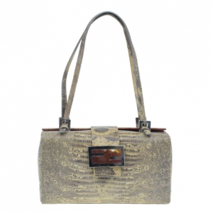 Pre Owned Fendi Lizard Box Bag