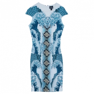 Pre Owned Just Cavalli Multi-print Capsleeve Dress S