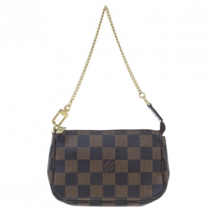 Pre Owned Louis Vuitton Damier Ebene Canvas Pochette Mini