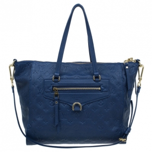 Pre Owned Louis Vuitton Blue Monogram Leather Empreinte Lumineuse PM