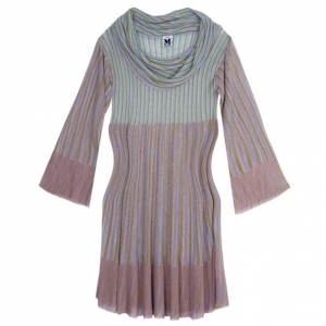 Pre Owned M Missoni Metallic Trapeze Dress S