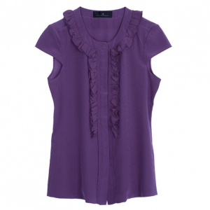 Pre Owned CH Carolina Herrera Silk Shirt Top S