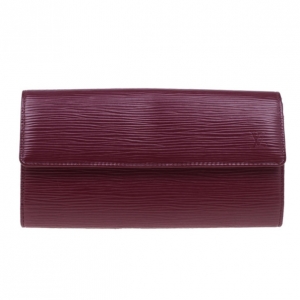 Pre Owned Louis Vuitton Pink Epi Leather Sarah Continental  Wallet