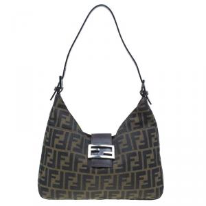 Pre Owned Fendi Brown Zucca Canvas Hobo bag
