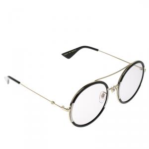 Pre Owned Gucci Black/Pink GG0061S Round Sunglasses