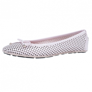 Pre Owned Jimmy Choo Pink Patent Walsh Ballet Flats Size 36.5