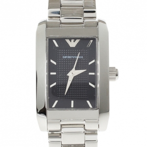 Pre Owned Emporio Armani Black Stainless Steel AR1656 Women's Wristwatch 20MM