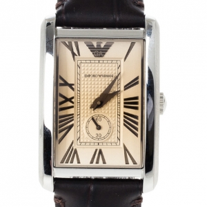 Pre Owned Emporio Armani Bronze Stainless Steel AR1637 Men's Wristwatch 38MM