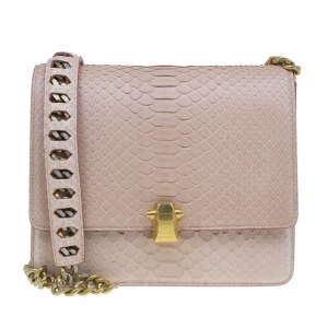 Pre Owned Roberto Cavalli Pink Python Hera Crossbody