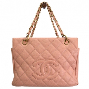 Pre Owned Chanel Pink Caviar Petite Shopper Tote
