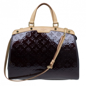 Pre Owned Louis Vuitton Amarante Monogram Vernis Brea GM