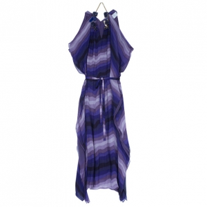 Pre Owned Gucci Amethyst Embellished Long Kaftan M