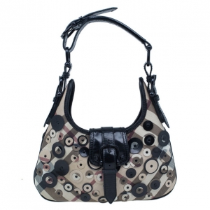 Pre Owned Burberry Nova Check Brooke Hobo