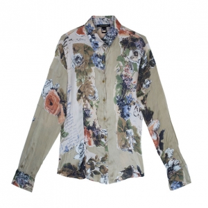 Roberto Cavalli Silk Floral Shirt M