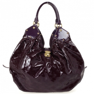Pre Owned Louis Vuitton Limited Edition Bordeaux Patent Leather Surya XL Bag