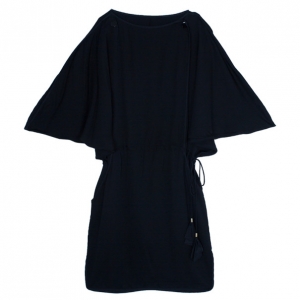 Pre Owned Stella McCartney Black Butterfly Sleeve Dress M