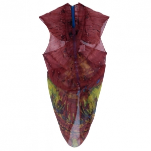 Pre Owned Alexander McQueen Multicolour Printed Silk Top S