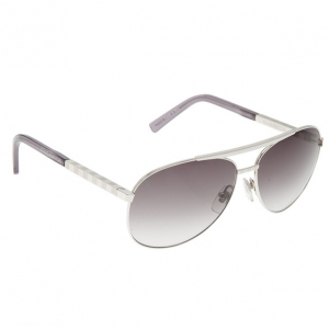 Pre Owned Louis Vuitton Silver Attitude Pilote Unisex Aviators