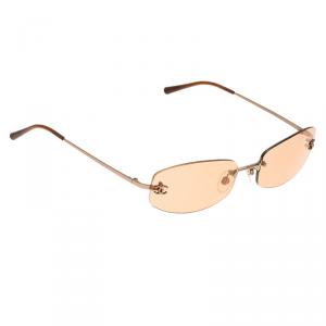 Pre Owned Chanel Brown 4002 Rimless CC Aviators