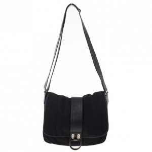 Pre Owned Christian Dior Black Nylon Messenger Bag
