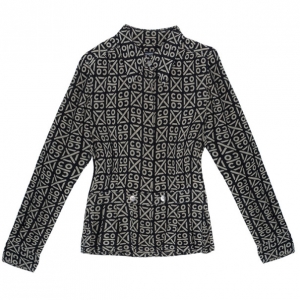Pre Owned Chanel Printed Silk Shirt Top M