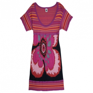 Pre Owned M Missoni Pink/Purple Floral Dress M