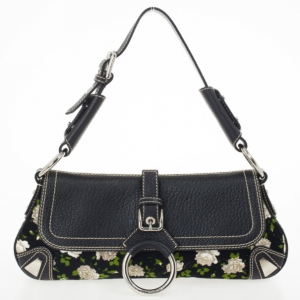 Pre Owned Dolce and Gabbana Floral Print Shoulder Bag