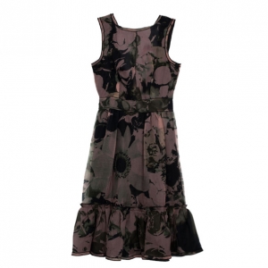 Pre Owned Dolce and Gabbana Silk Floral Print Dress S