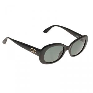 Pre Owned Dior Black Oval Sunglasses