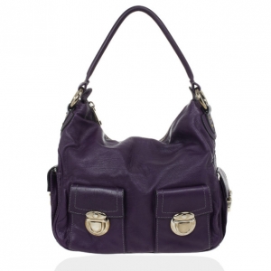 Pre Owned Marc Jacobs Purple Leather Large Multi-pocket Bag
