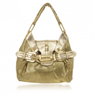 Pre Owned Jimmy Choo Gold Chain Mail Tulita Bag