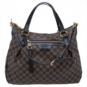 Pre Owned Louis Vuitton Damier Ebene Canvas Evora Tote MM