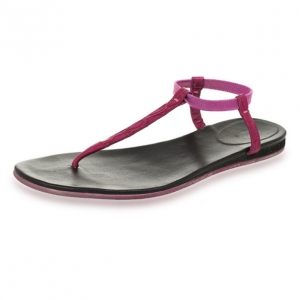Pre Owned Gucci Purple Croc Embossed 'Areia' Thong Sandals Size 39
