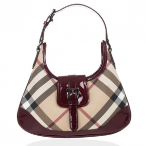 Pre Owned Burberry Nova Check Mini ‘Brooke’ Hobo Handbag