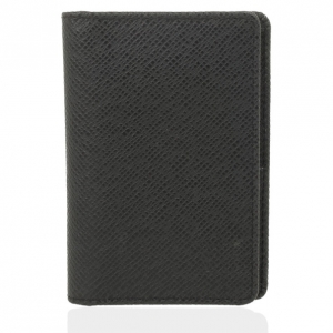 Pre Owned Louis Vuitton Taiga Black Pocket Organizer