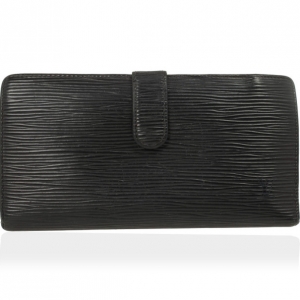 Pre Owned Louis Vuitton Black Epi Leather French Purse Wallet 