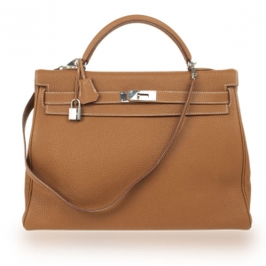 Pre Owned Hermes Tan Togo Leather 40cm Kelly Bag